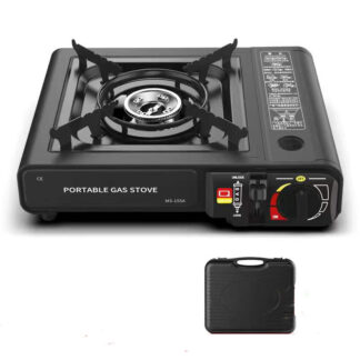 Dual-Use Tragbarer Gasherd – Kompatibel mit Kartuschen & Propangas | Outdoor Camping & Auto-Grillkocher