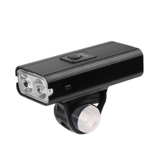 Fahrrad-Frontlicht aus Aluminium – LED Fahrradlampe mit T6 Hochleistungs-LED, Akkustandsanzeige, wasserdicht, breite Ausleuchtung
