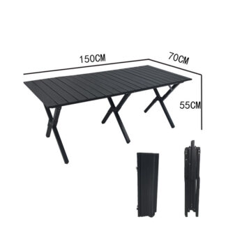 Faltbarer Outdoor Campingtisch – Doppellagiges Oxford-Gewebe, Carbonstahl-Gestell, Leicht & Stabil