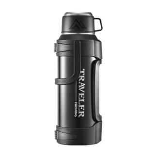 2L Isolierflasche aus 316 Edelstahl – Großvolumige Vakuum-Thermoskanne mit Teesieb, Griff & Trageschlaufe