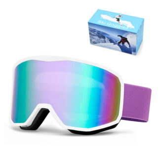 Zylindrische Outdoor-Skibrille Doppeltes Antibeschlag-Design TPU-Rahmen OTG-geeignet Dreilagiger Schaum UV-Schutz