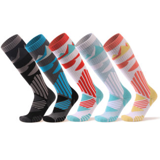 Outdoor-Skisocken & Trekkingsocken mit dicker Frotteesohle – Warm, geruchshemmend, stoßdämpfend & langlebig (Rippbündchen/3D-Ferse/Frottee-Verstärkung)