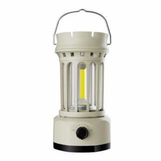 Vintage Outdoor Campinglampe im römischen Säulenstil – Solar & Type-C aufladbar, stufenlos dimmbares COB Warmlicht
