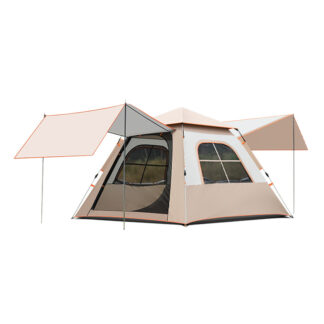 2-in-1 Campingzelt mit Tarp für 2–3 Personen – Sonnenschutz, Wasserdicht, Komplettes Outdoor-Set