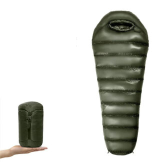 Outdoor G&auml;nsedaunen-Mumienschlafsack mit 2500 g Daunen, Komfortbereich -27 &deg;C bis -35 &deg;C, wasserabweisend und ideal f&uuml;r extreme K&auml;lte und Expeditionen.